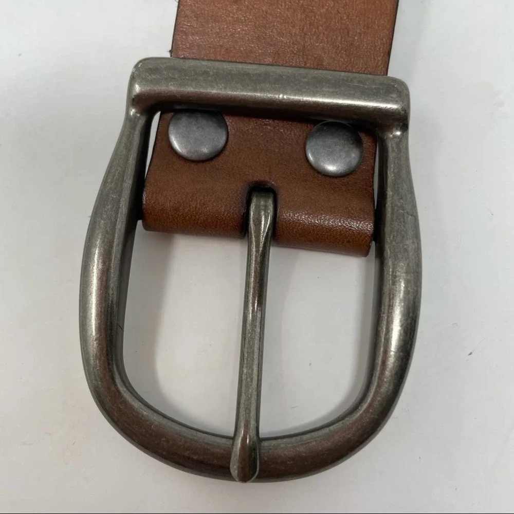 BANANA REPUBLIC Brown Leather Woven Braided Belt Size XS